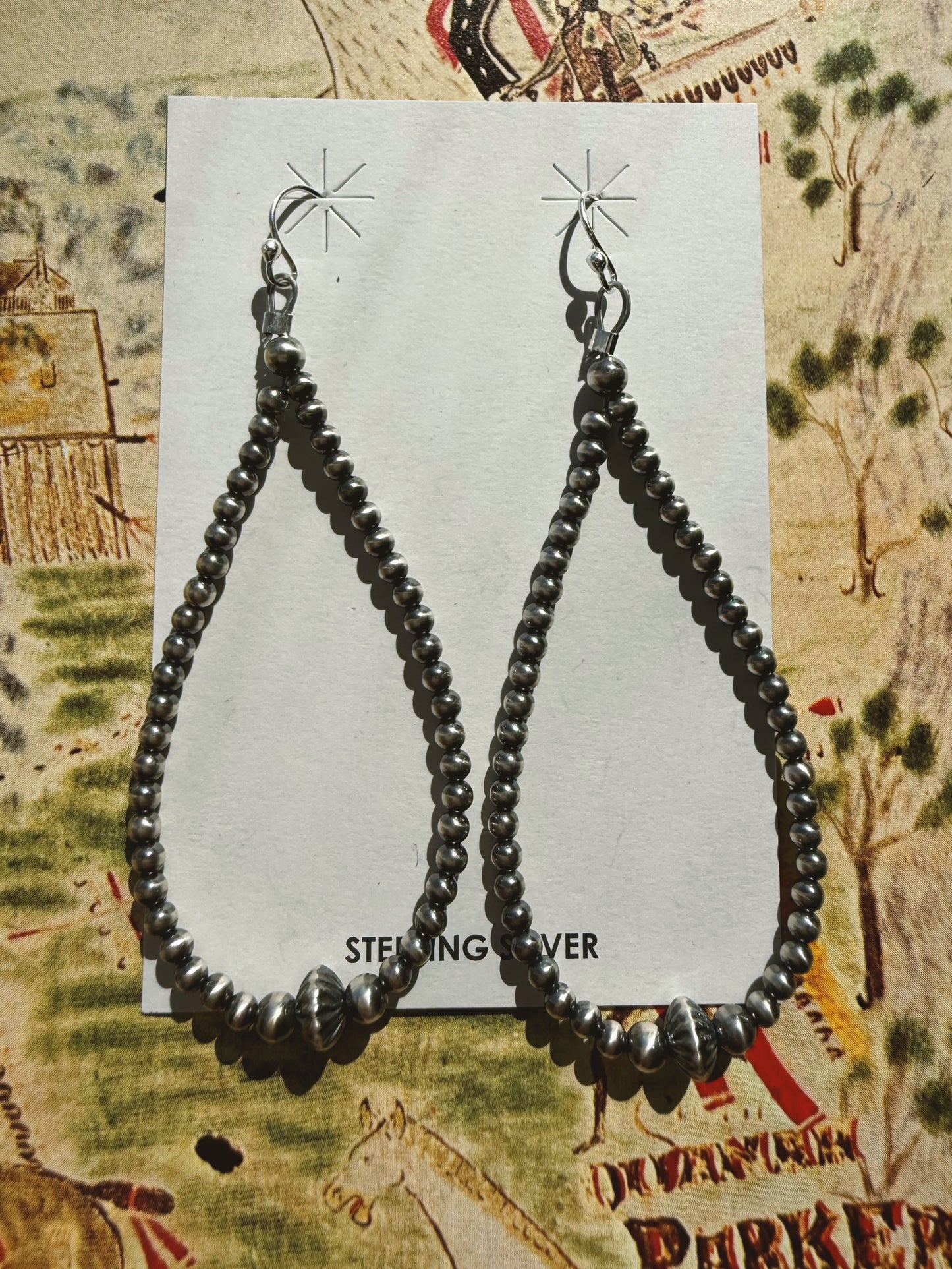 Sterling Pearl Treardrop Dangle Earrings