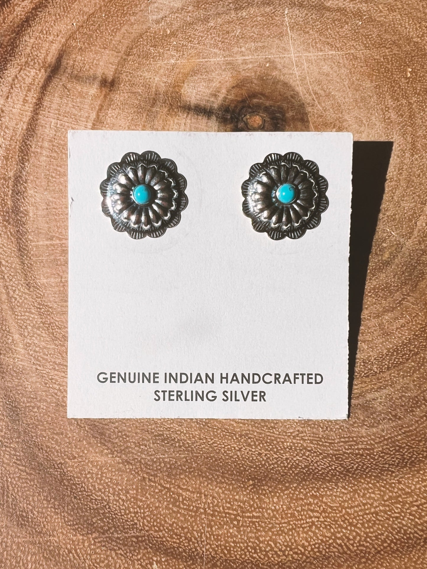 Concho Kingman Turquoise Middy Stud Earrings