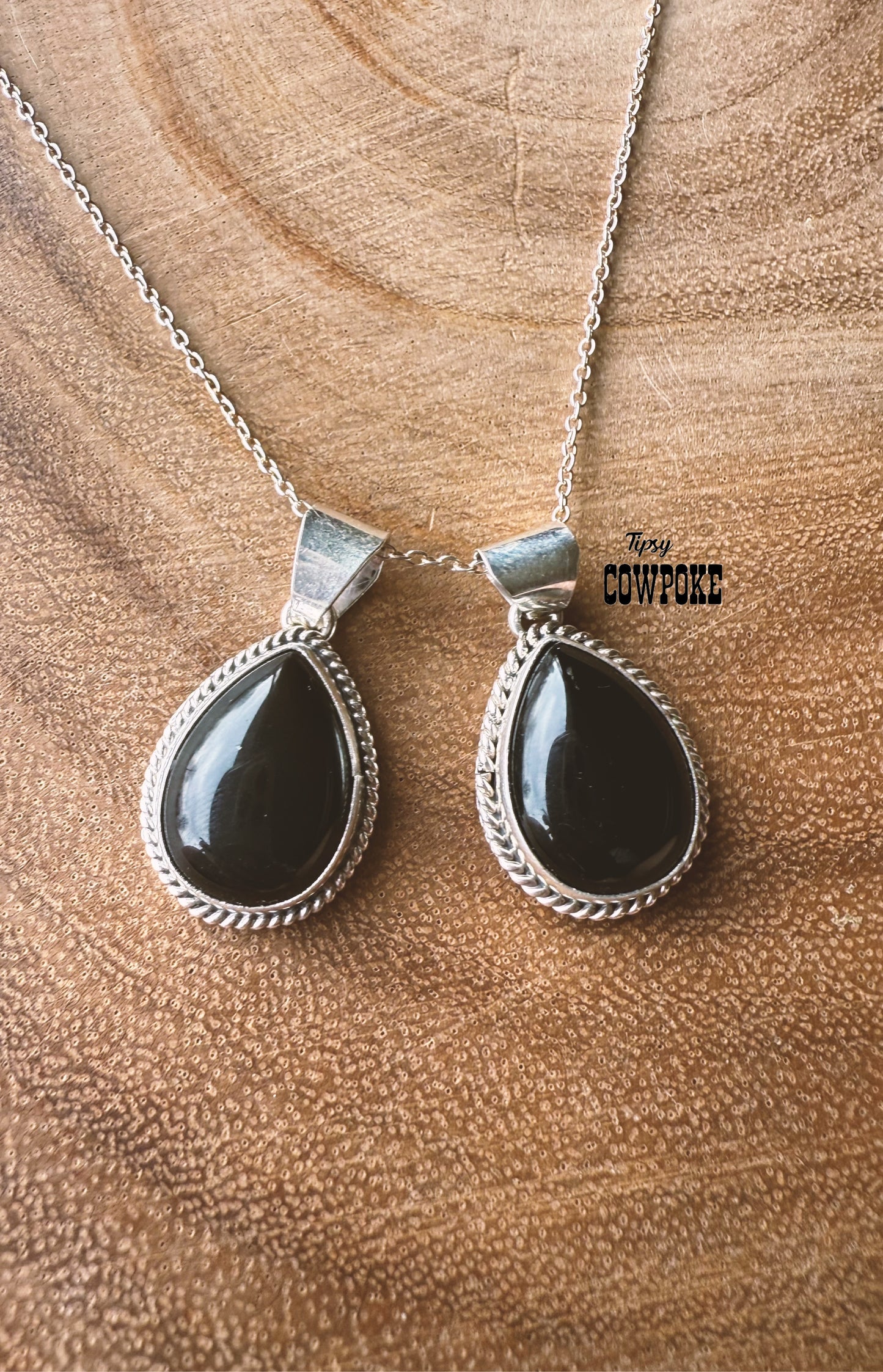 Black Onyx Teardrop Pendant