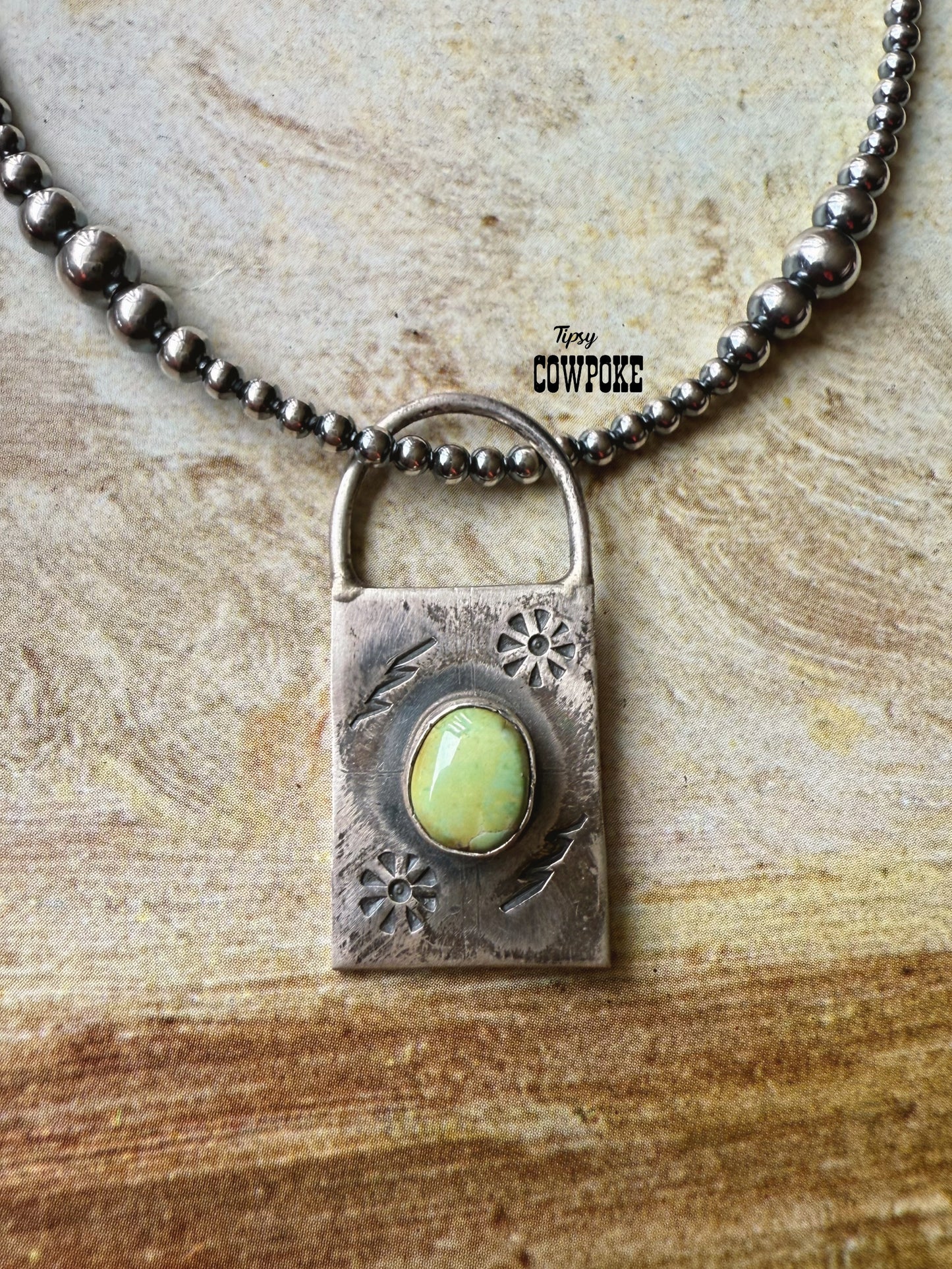 Sonoran Gold Turquoise Lock Pendant