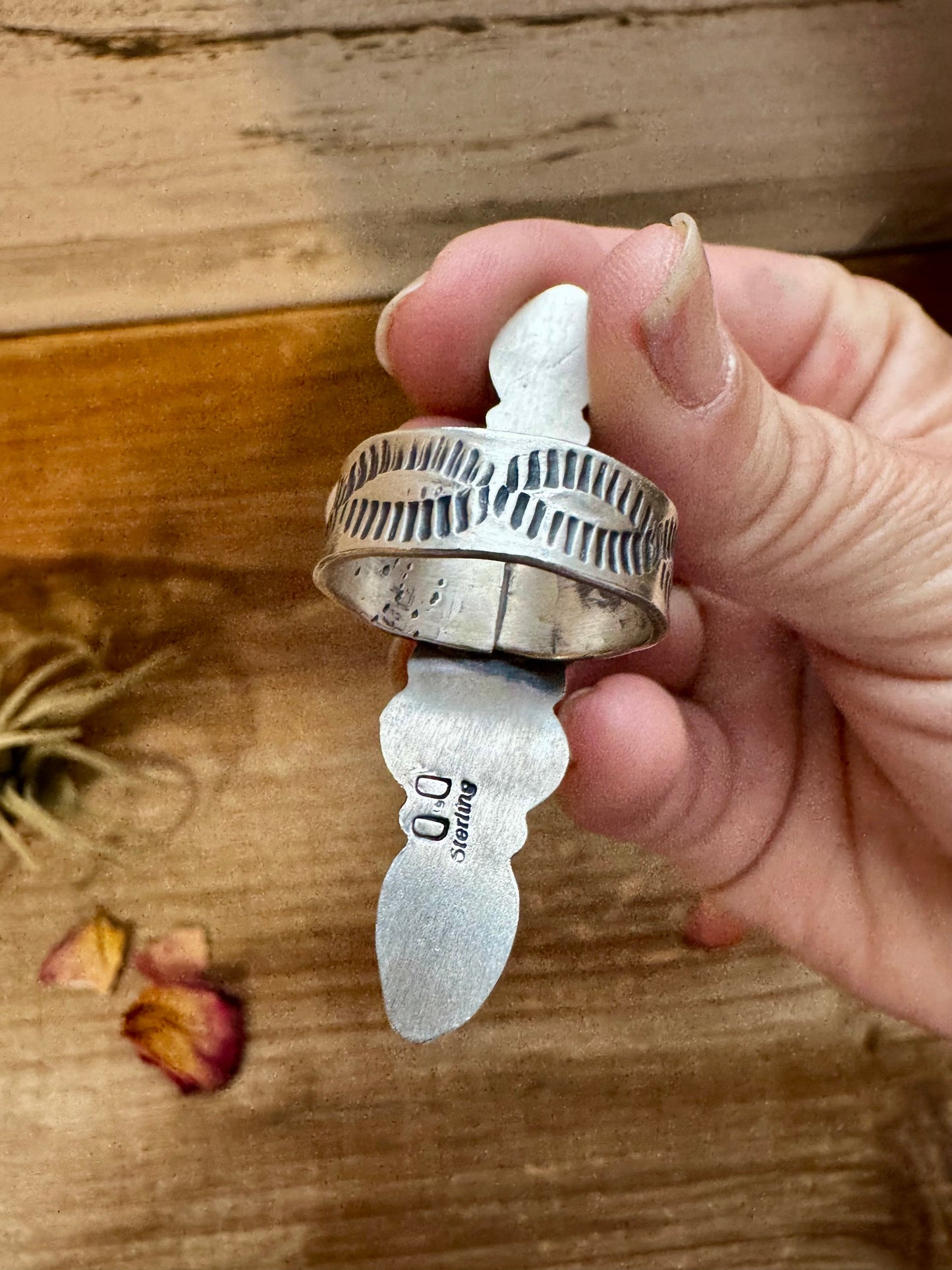 White Buffalo 5 Stone Size 8.5 Ring