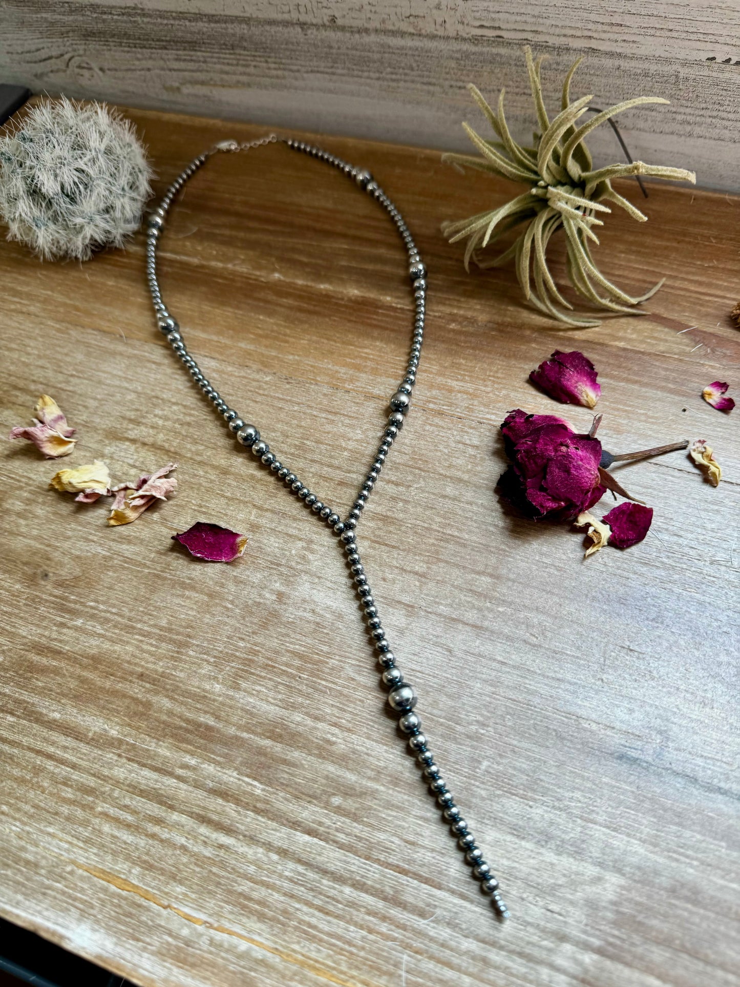 Sterling Pearl Graduated 18 Inch Lariat Necklace