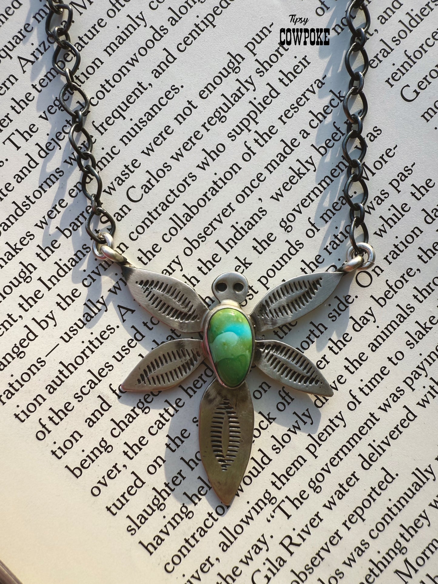 Sonoran Gold Dragon Fly Necklace