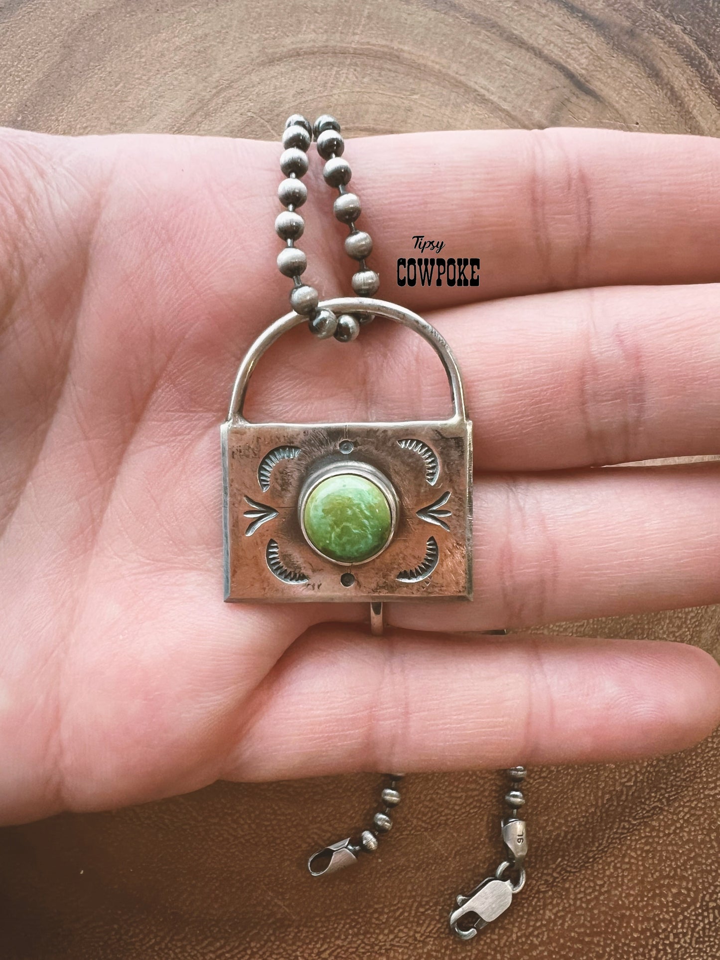 Sonoran Gold Turquoise Lock Pendant
