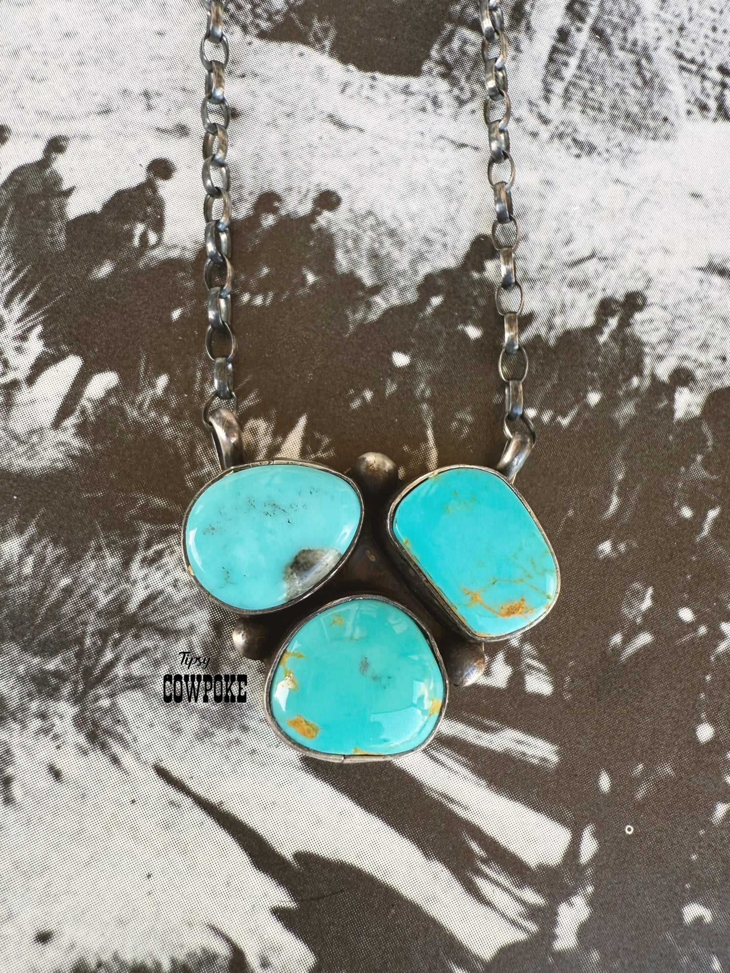 Kingman Turquoise Trio Necklace
