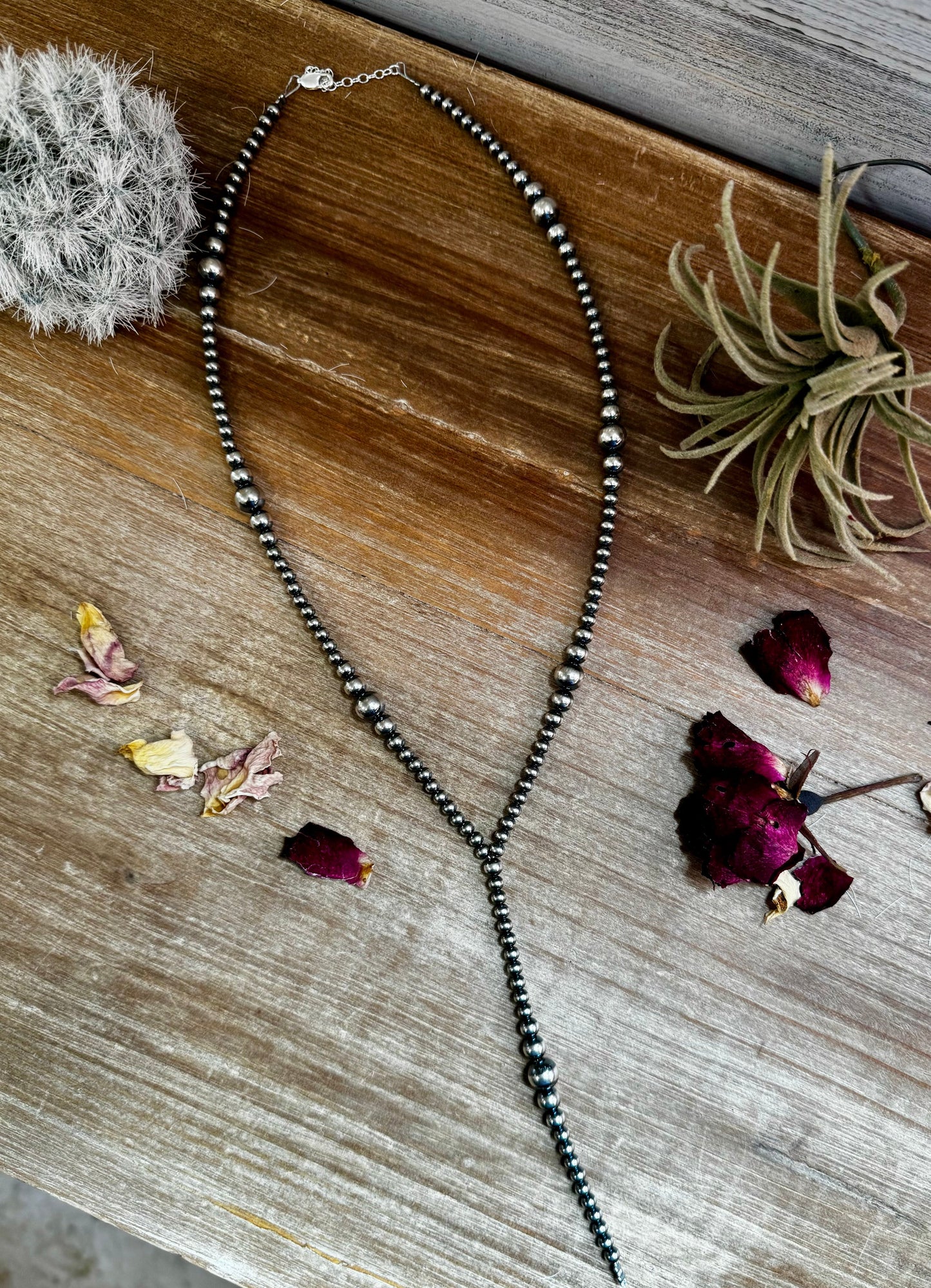 Sterling Pearl Graduated 18 Inch Lariat Necklace