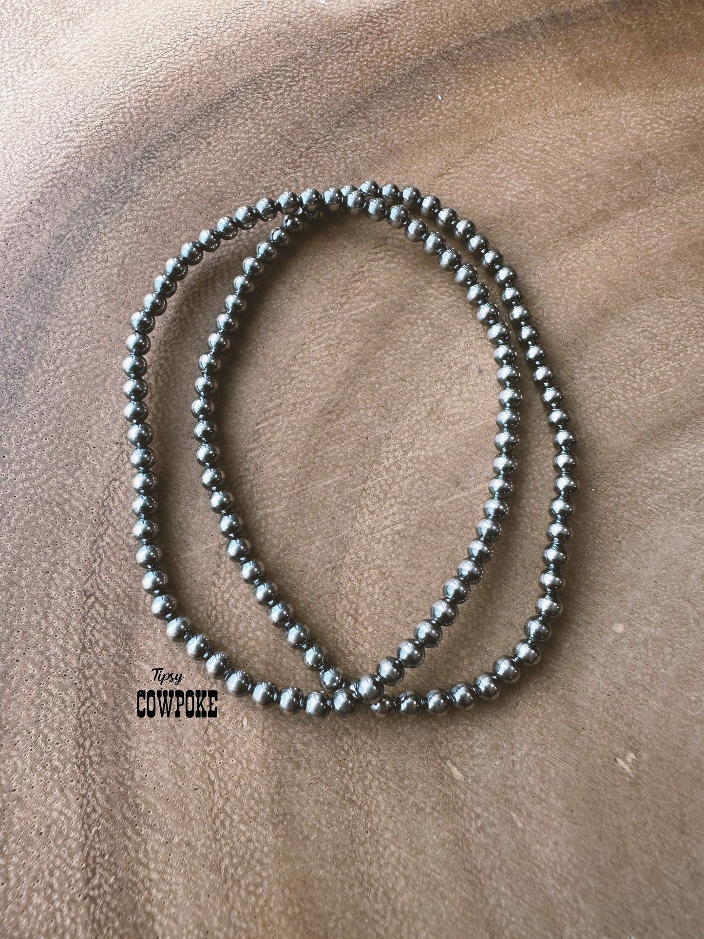Stretchy Sterling Pearl Bracelet
