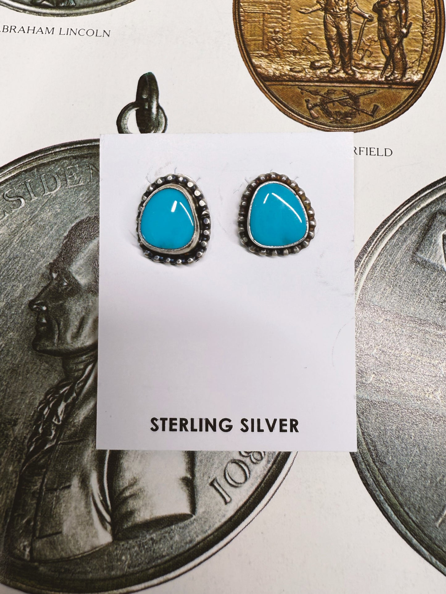 Kingman Turquoise Desert Stud Earrings