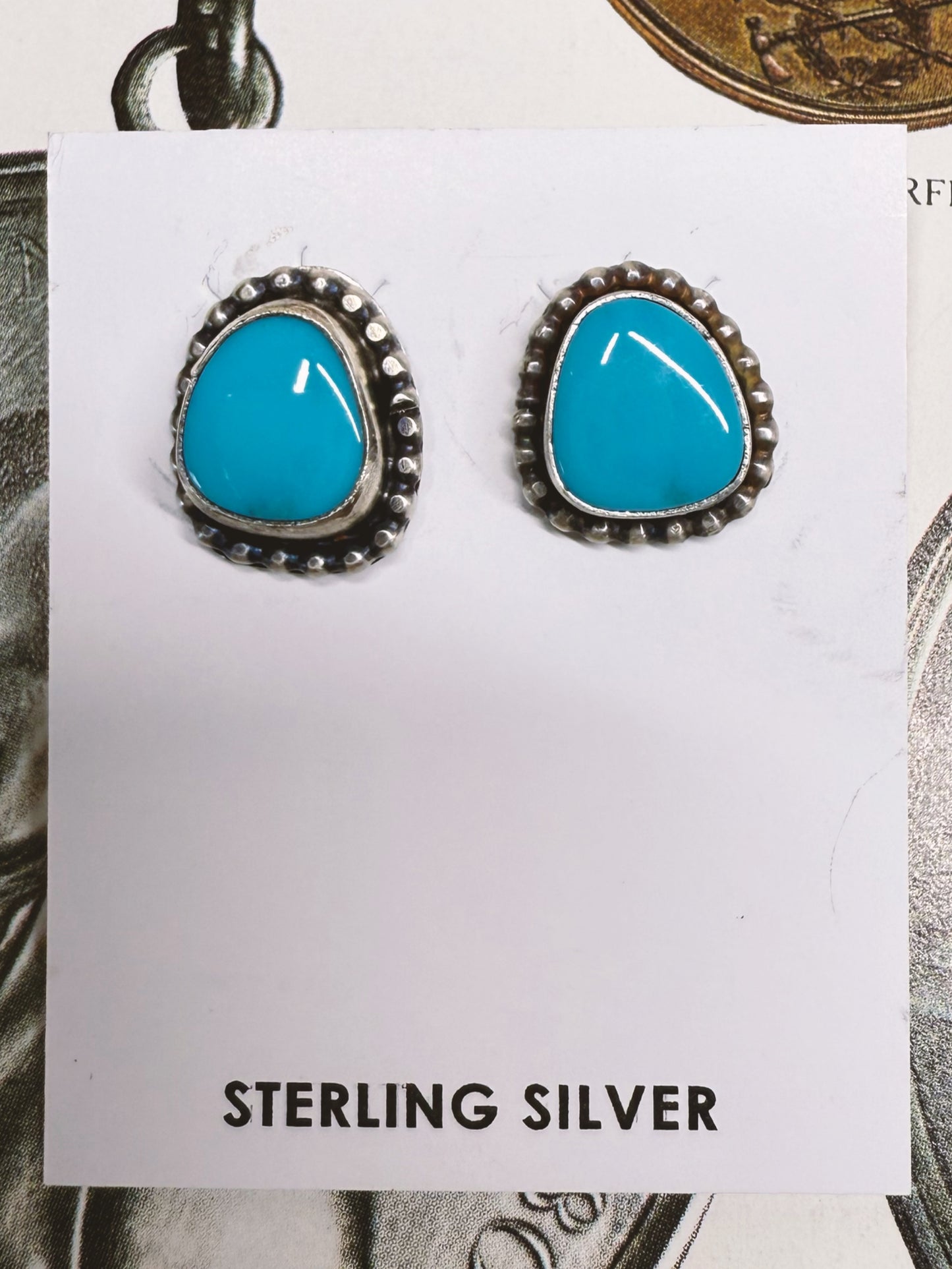 Kingman Turquoise Desert Stud Earrings