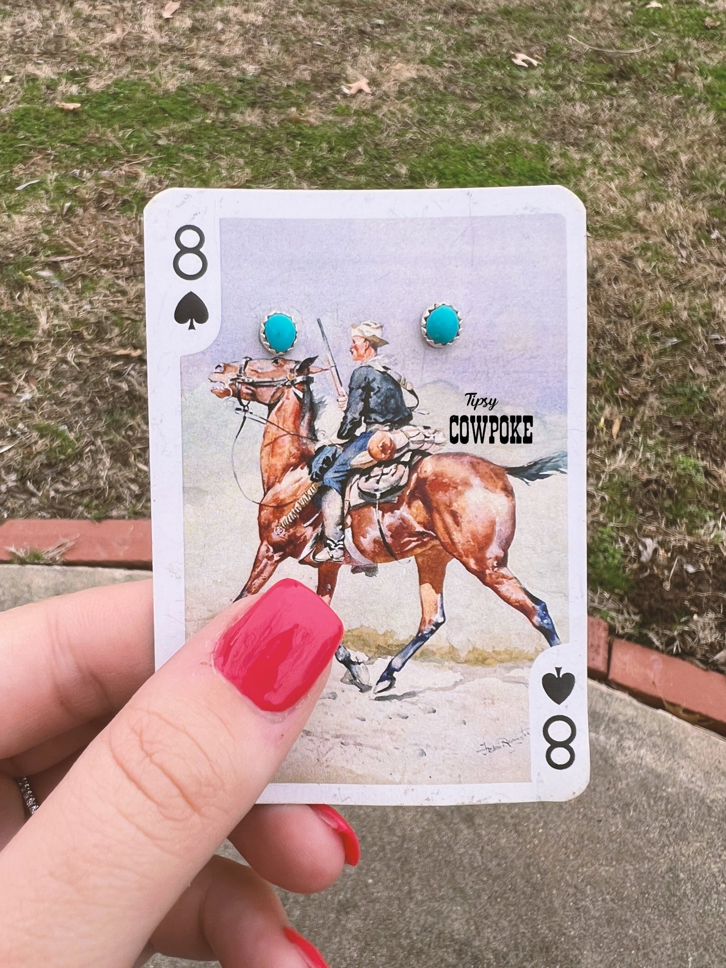 Nugget Turquoise Stud Earrings