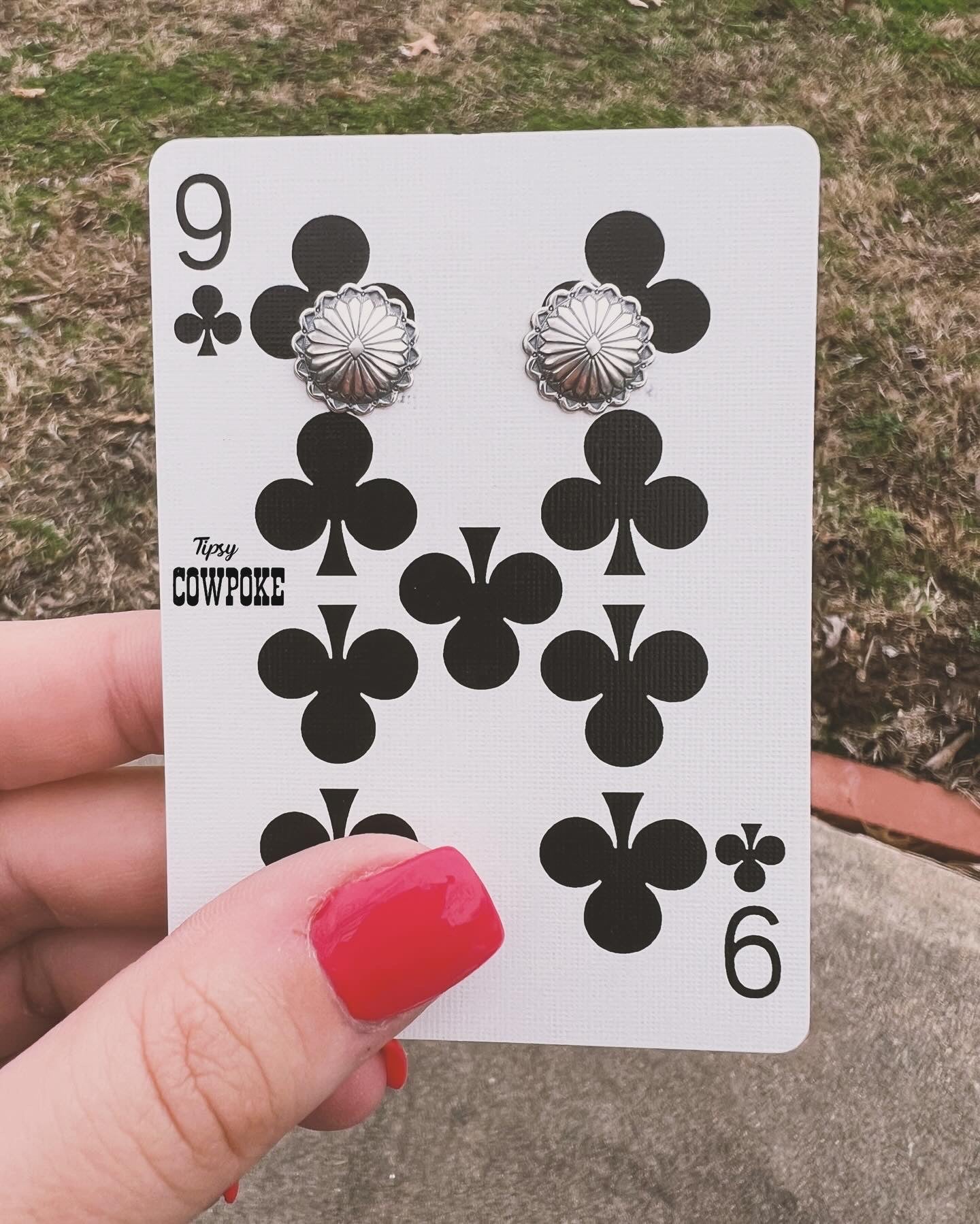 Round Concho Stud Earrings