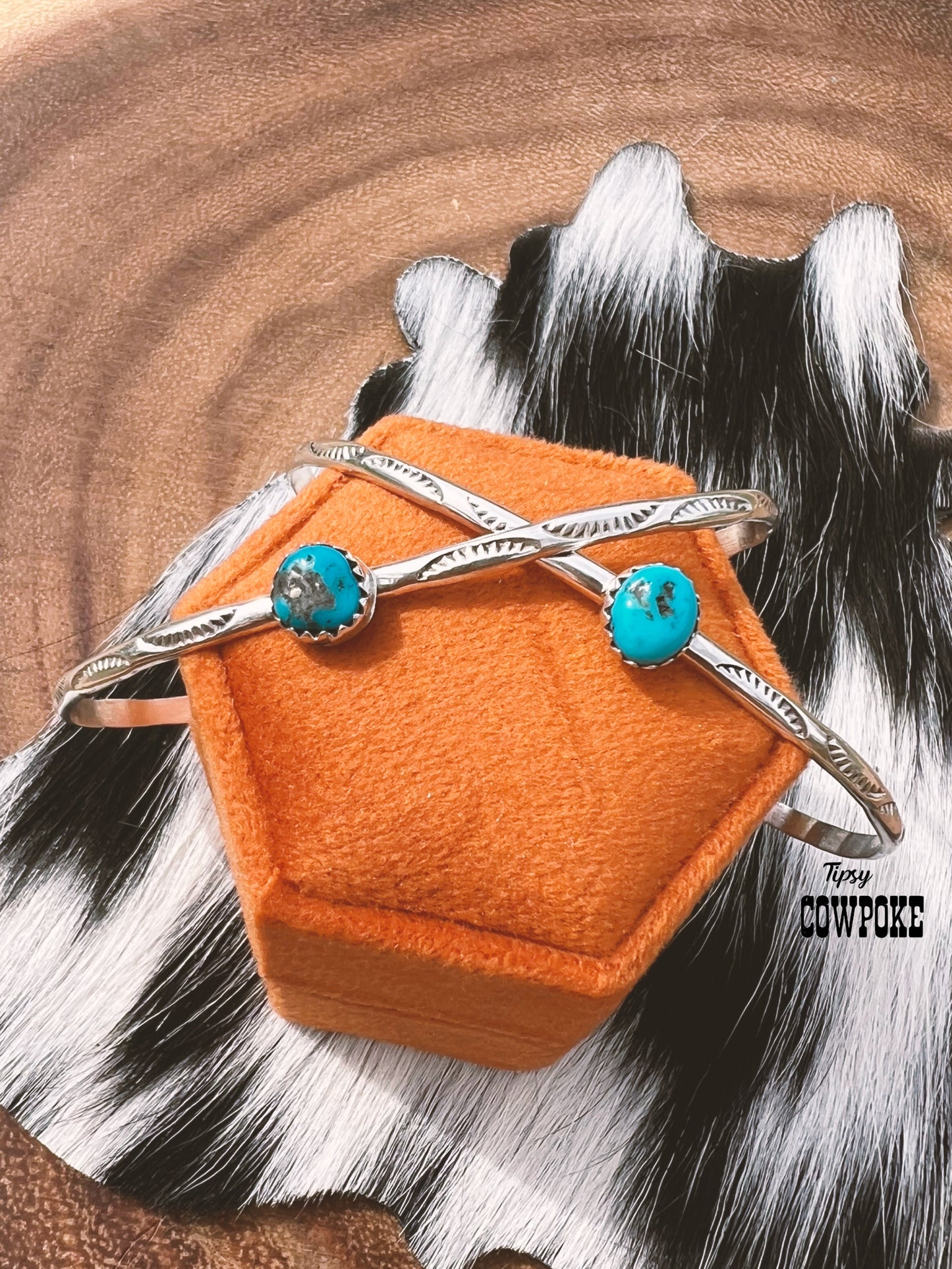 Sleeping Beauty Turquoise Nugget Cuff Bracelet