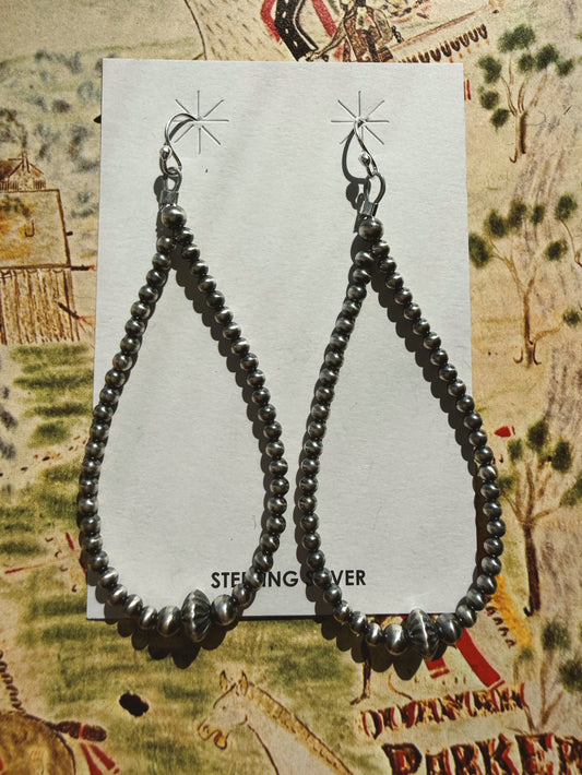 Sterling Pearl Treardrop Dangle Earrings