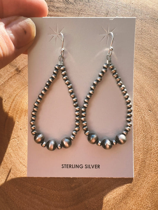 Preorder Teardrop #3 Dangle Sterling Pearl Earrings