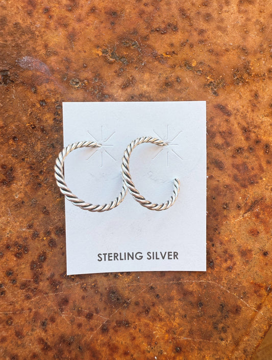 Twister Midi Hoop Earrings