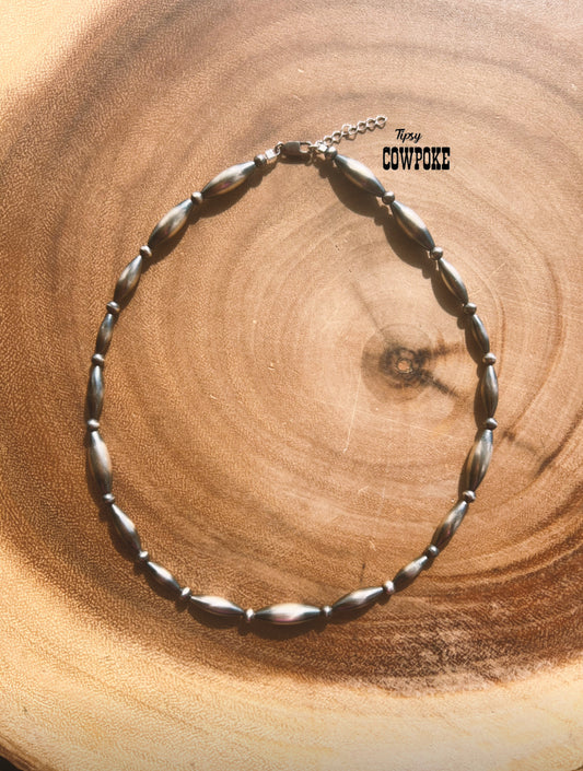 Preorder Variety #2 Cylinder Sterling Pearl Necklaces