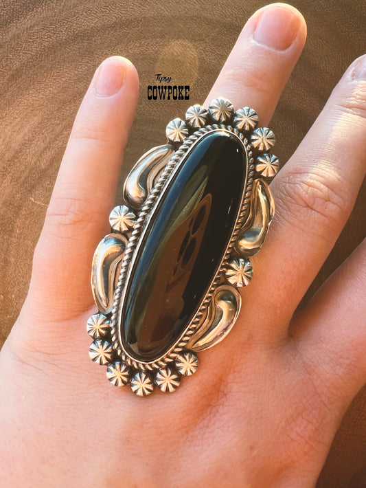 Black Bettie Onyx Size 8 Ring