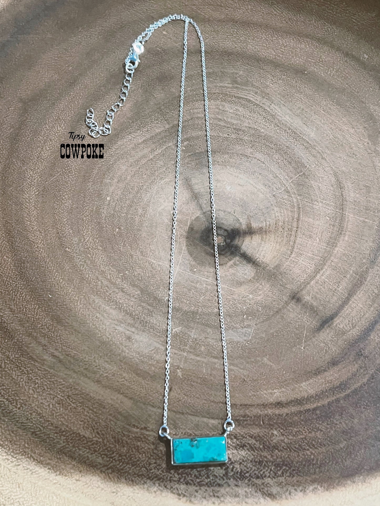 Kingman Turquoise Bar Necklace