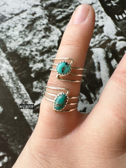 Kingman Turquoise Size 5.5&6 Wrap Ring