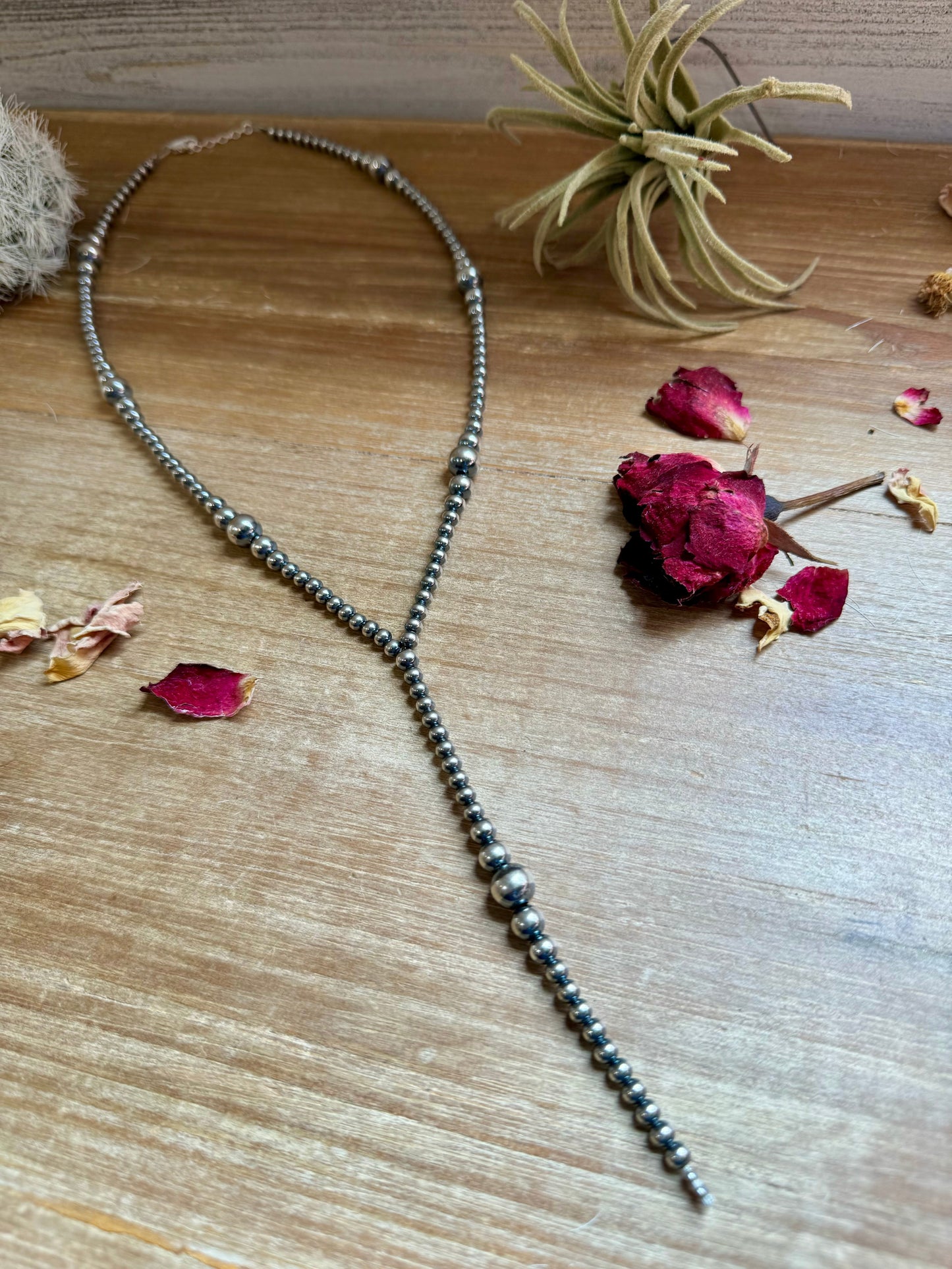 Sterling Pearl Graduated 18 Inch Lariat Necklace