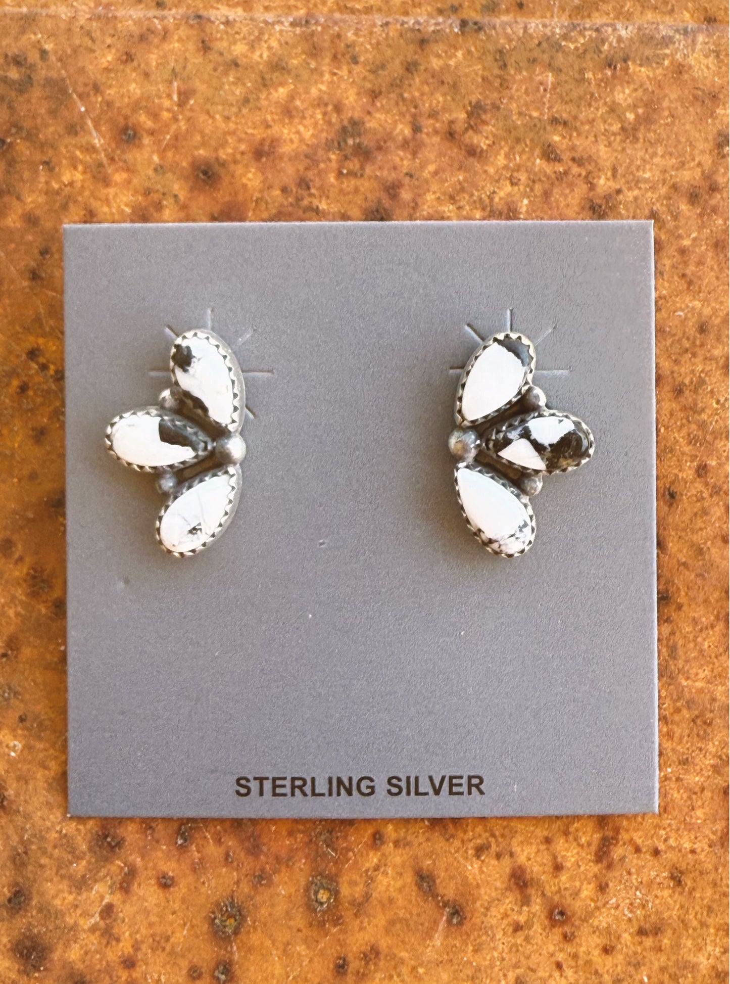 White Buffalo Trio Studs