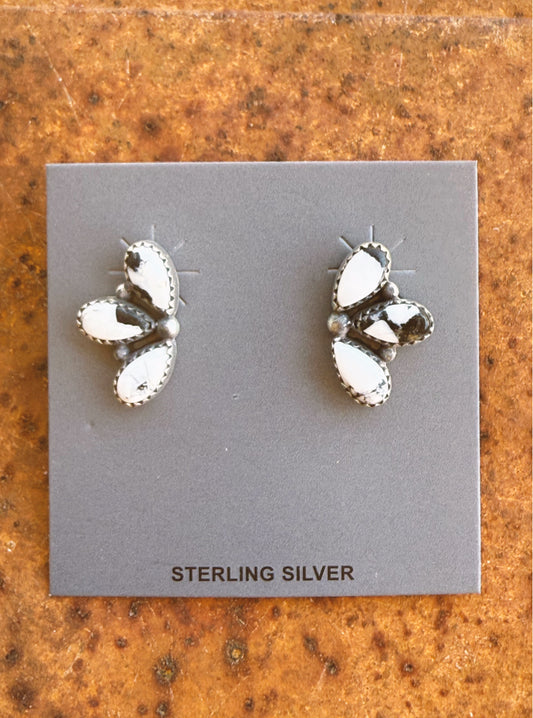 White Buffalo Trio Studs