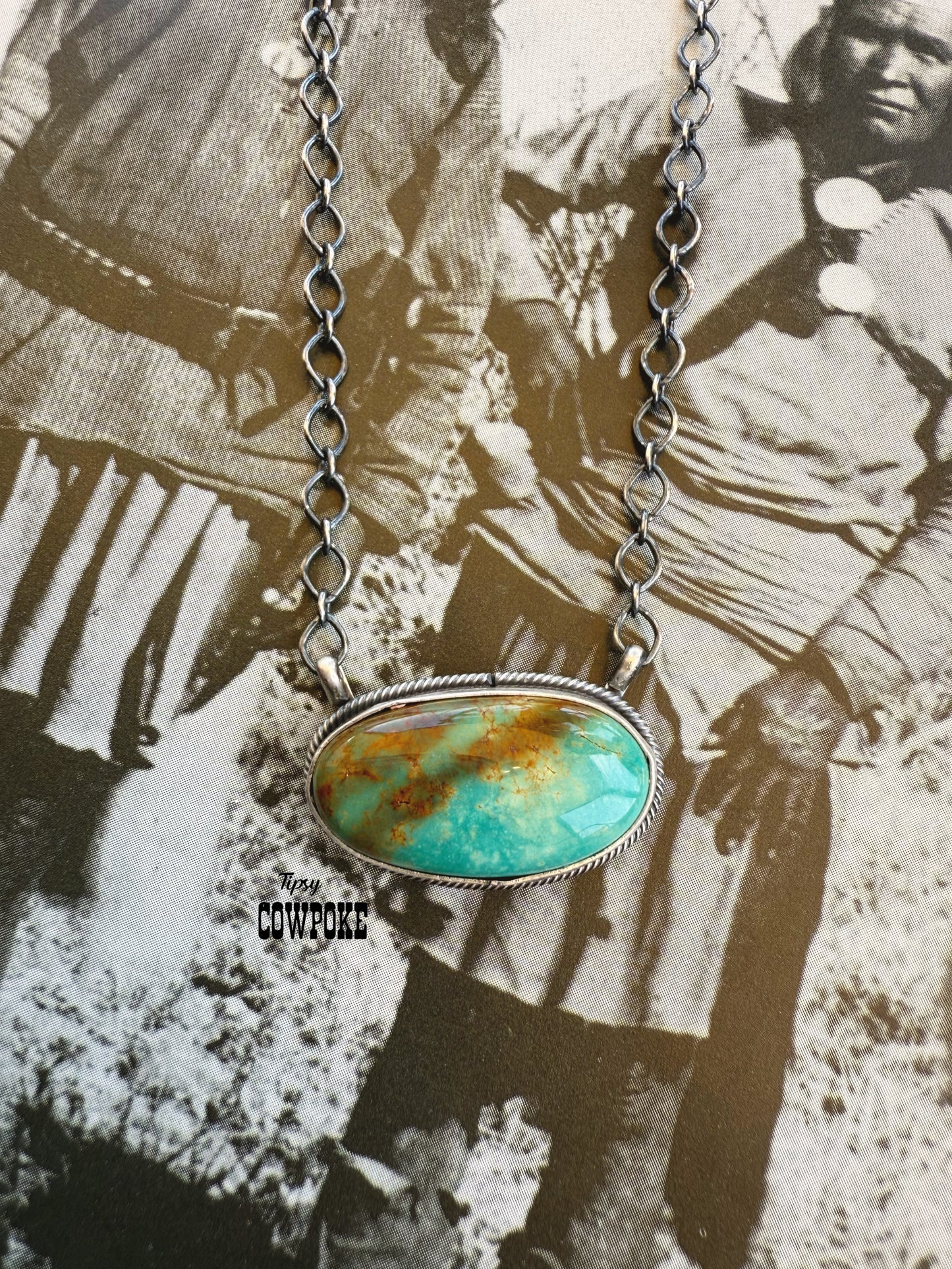 Kingman Turquoise Oval Necklace