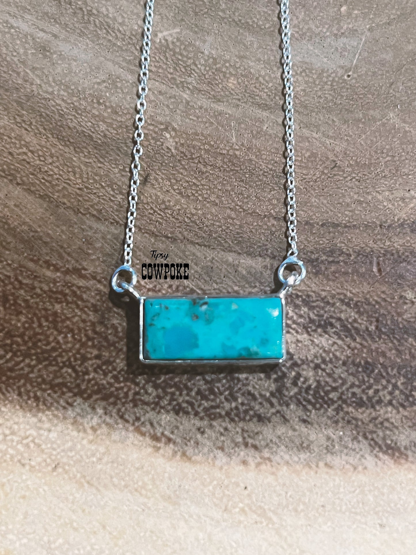 Kingman Turquoise Bar Necklace