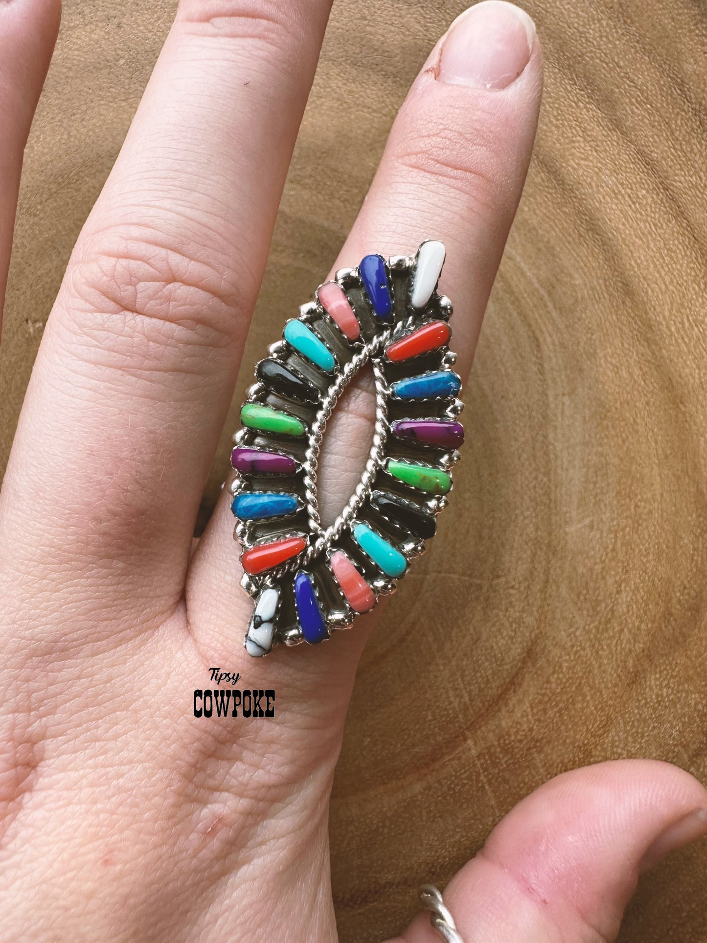 Multi Stone Confetti Cluster Size 8 Ring