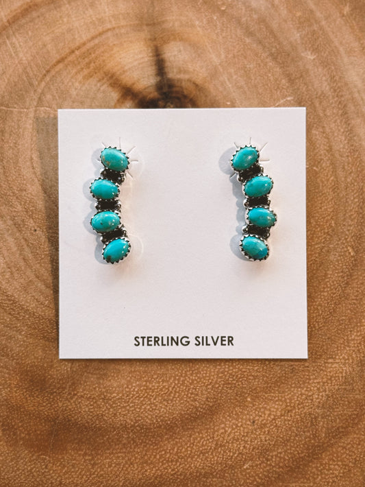 Kingman Turquoise Crawler Earrings