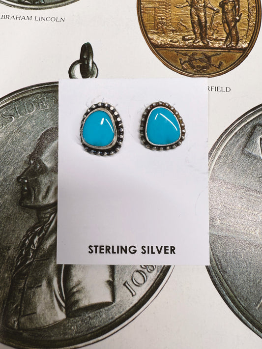 Kingman Turquoise Desert Stud Earrings